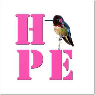 HOPE - Anna's Hummingbird Photo Posters and Art